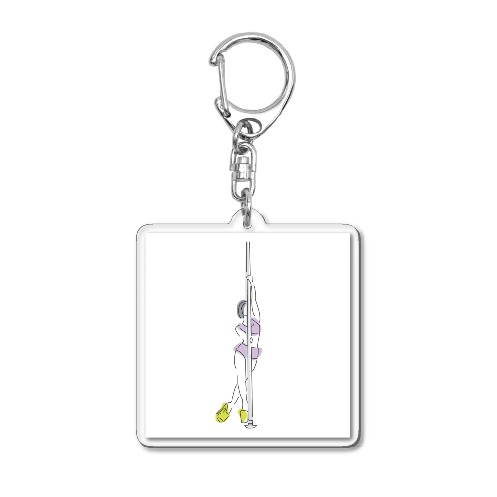 salinaのファビュラスなポールダンサー Acrylic Key Chain