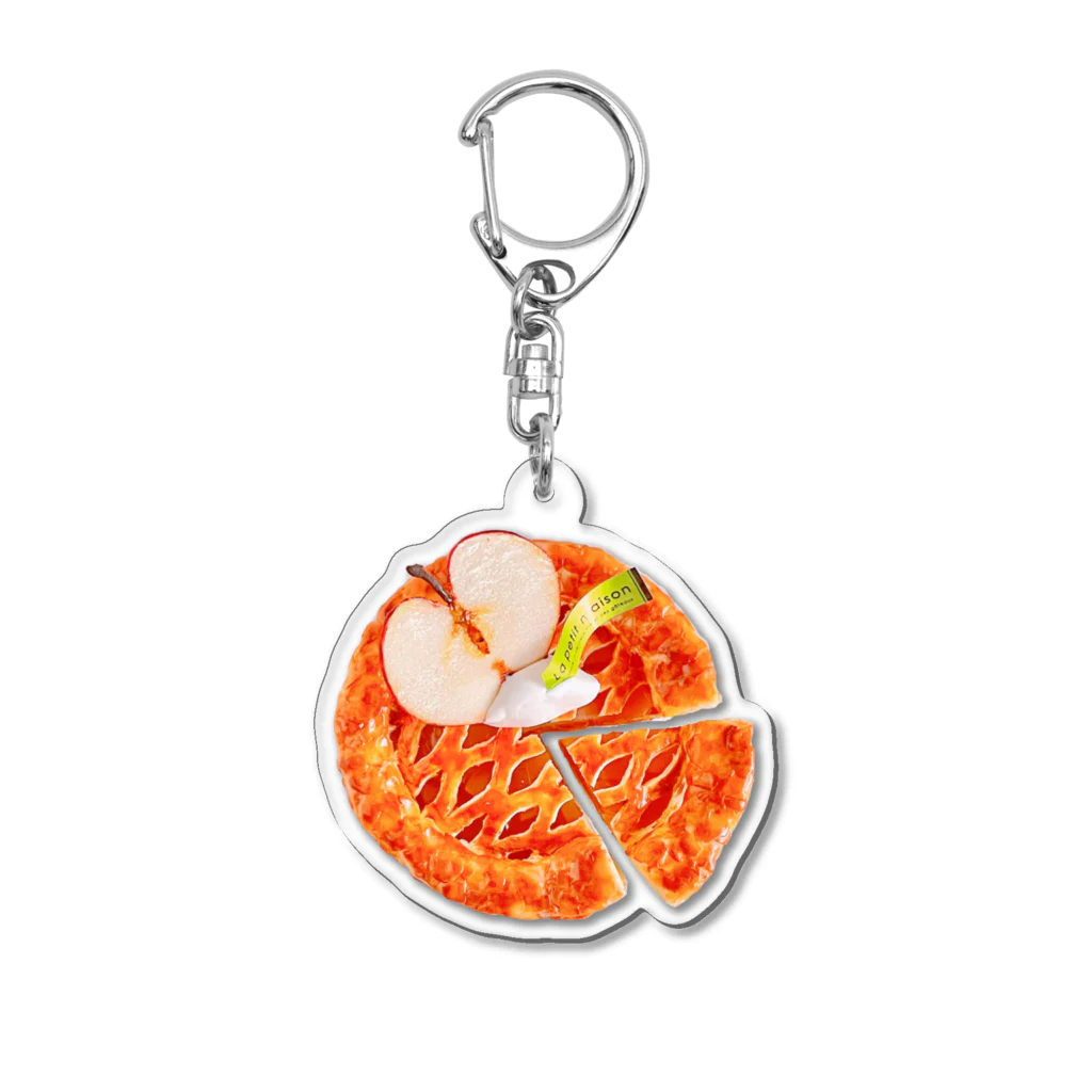 本多宏美 フェイクスイーツ講師の食べられないアップルパイをつまみ食い Acrylic Key Chain