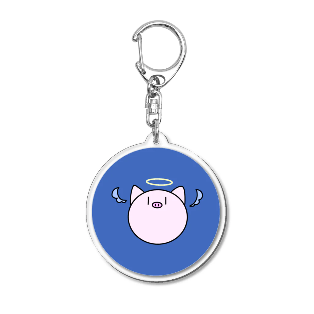 トイプードルの麦ちゃんちの天使のぶた Acrylic Key Chain