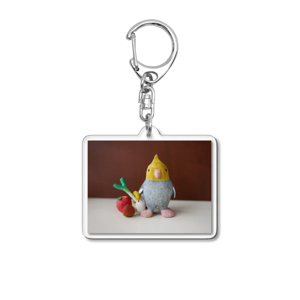 kitomameshaの買いすぎたネギオカメ Acrylic Key Chain