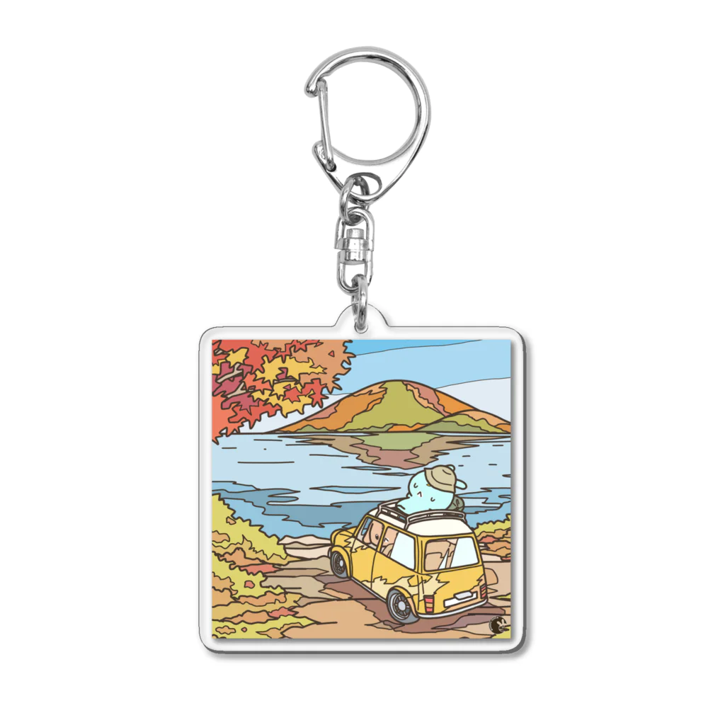 ハルナうさぎの11月のハルナうさぎ Acrylic Key Chain