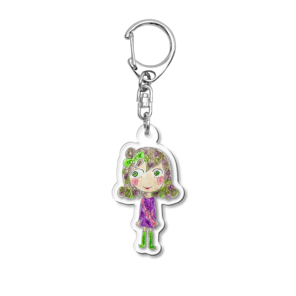 ぎゃめしょっぷのりぼんおんなのこ Acrylic Key Chain