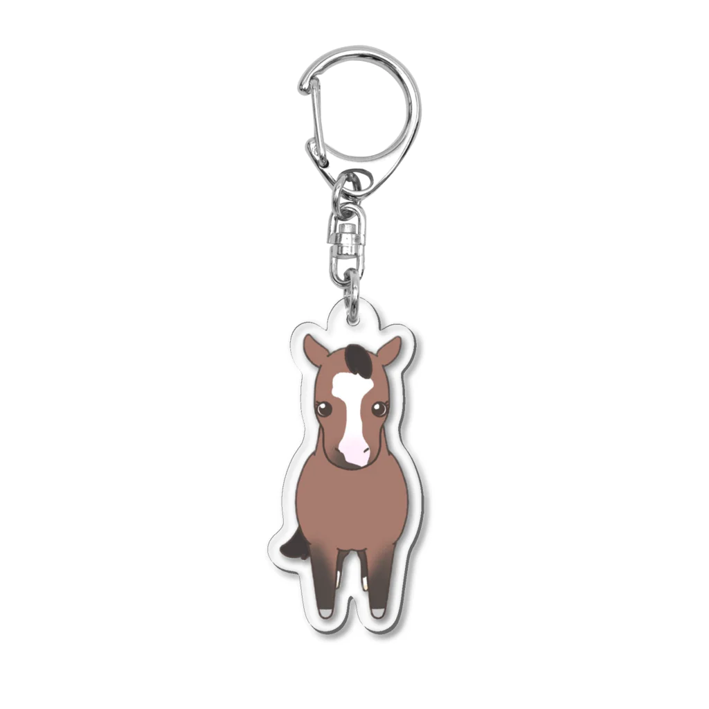 ゆるかわ馬グッズ　芦峅ホースヴィレッジのゆるかわ馬　風神 Acrylic Key Chain