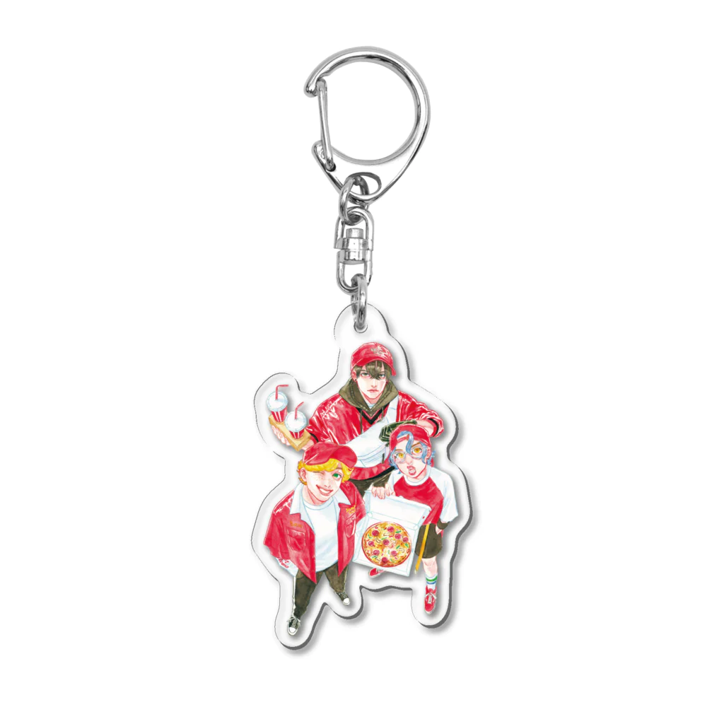 わわわ！デリバリーのIt's a Pizza! Acrylic Key Chain