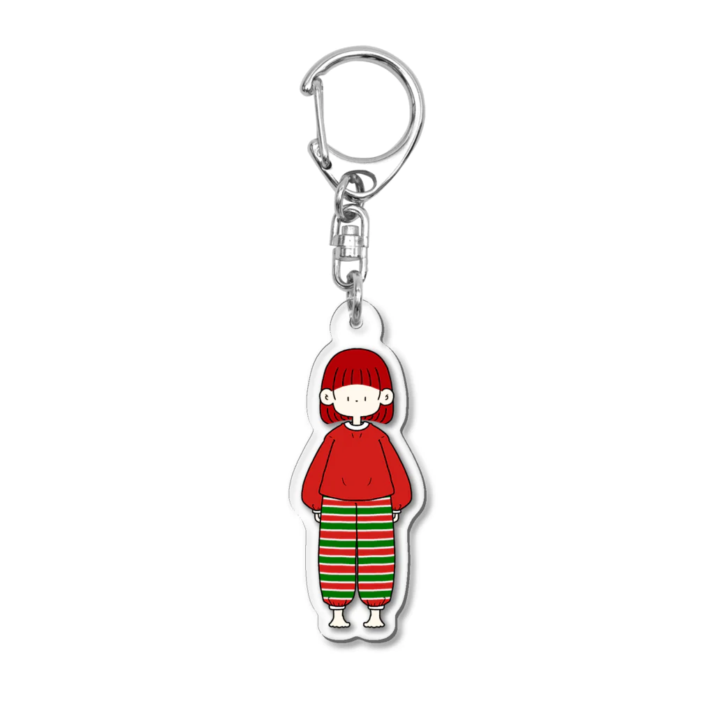 にか。の雑貨屋さん。の🔴🟢スウェットちゃん🟢🔴 Acrylic Key Chain