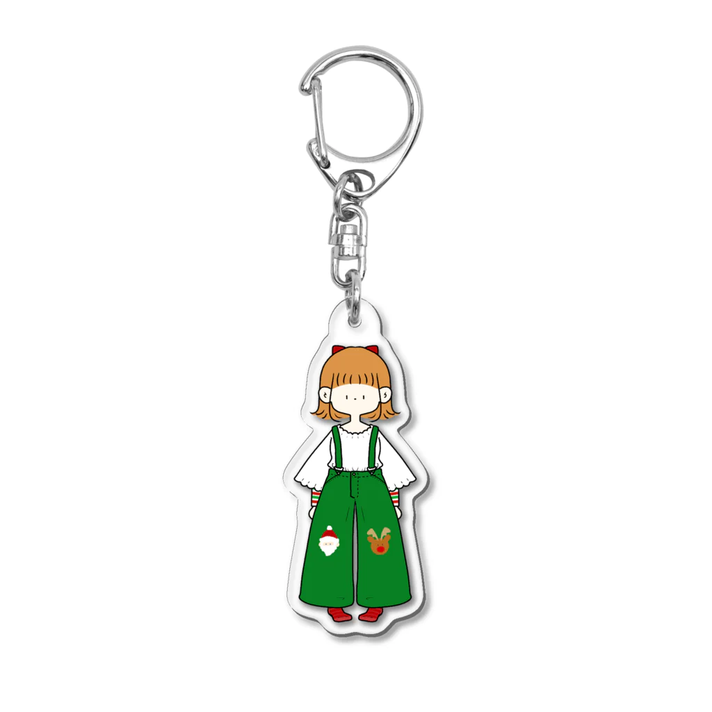 にか。の雑貨屋さん。の🔴🟢おひざにアップリケちゃん🟢🔴 Acrylic Key Chain