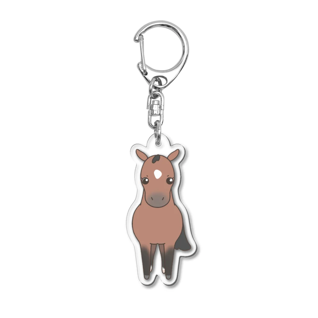 ゆるかわ馬グッズ　芦峅ホースヴィレッジのゆるかわ馬　ティーノ Acrylic Key Chain