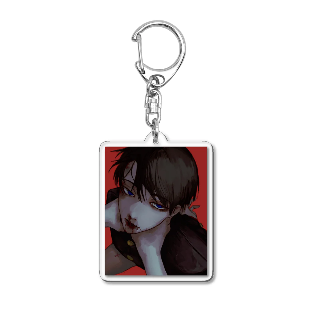 zakuの黒髪学生服の少年 Acrylic Key Chain