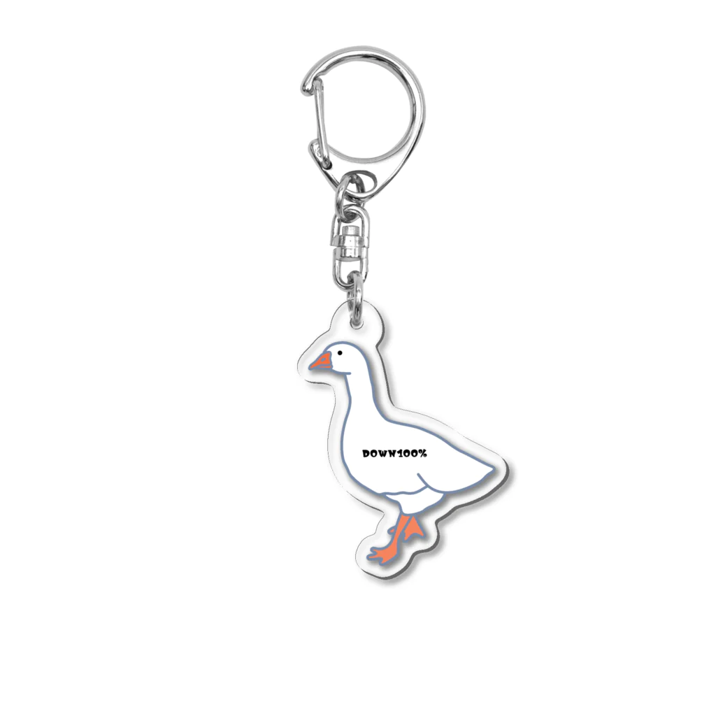 ハナのお店の羽毛１００％ Acrylic Key Chain