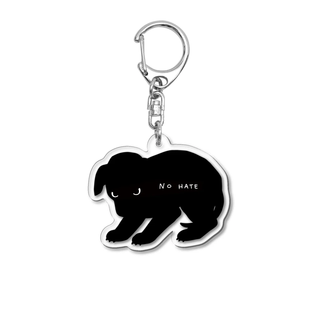 ミズモ雑貨店のNO HATE : イヌ Acrylic Key Chain