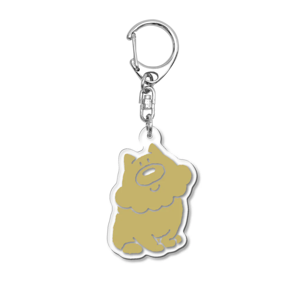 るんるんるびちゃんのおすわりるびちゃん　サンドカーキ Acrylic Key Chain