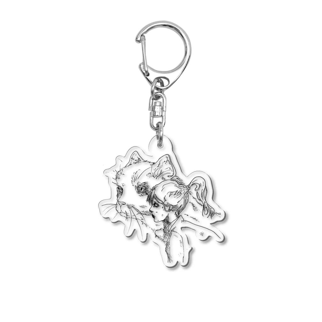 rayのOL CAT Acrylic Key Chain