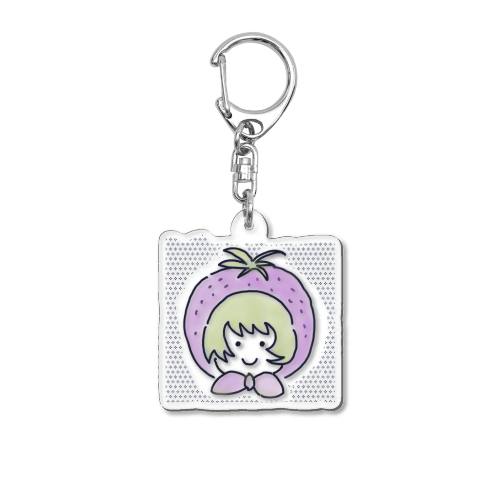 🇯🇵Ichigoichie 苺いち絵のコラボ商品　苺いち絵的マミちゃんイチゴgirl Acrylic Key Chain