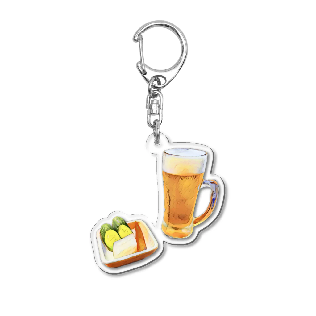 u_maのビールとお漬物 Acrylic Key Chain