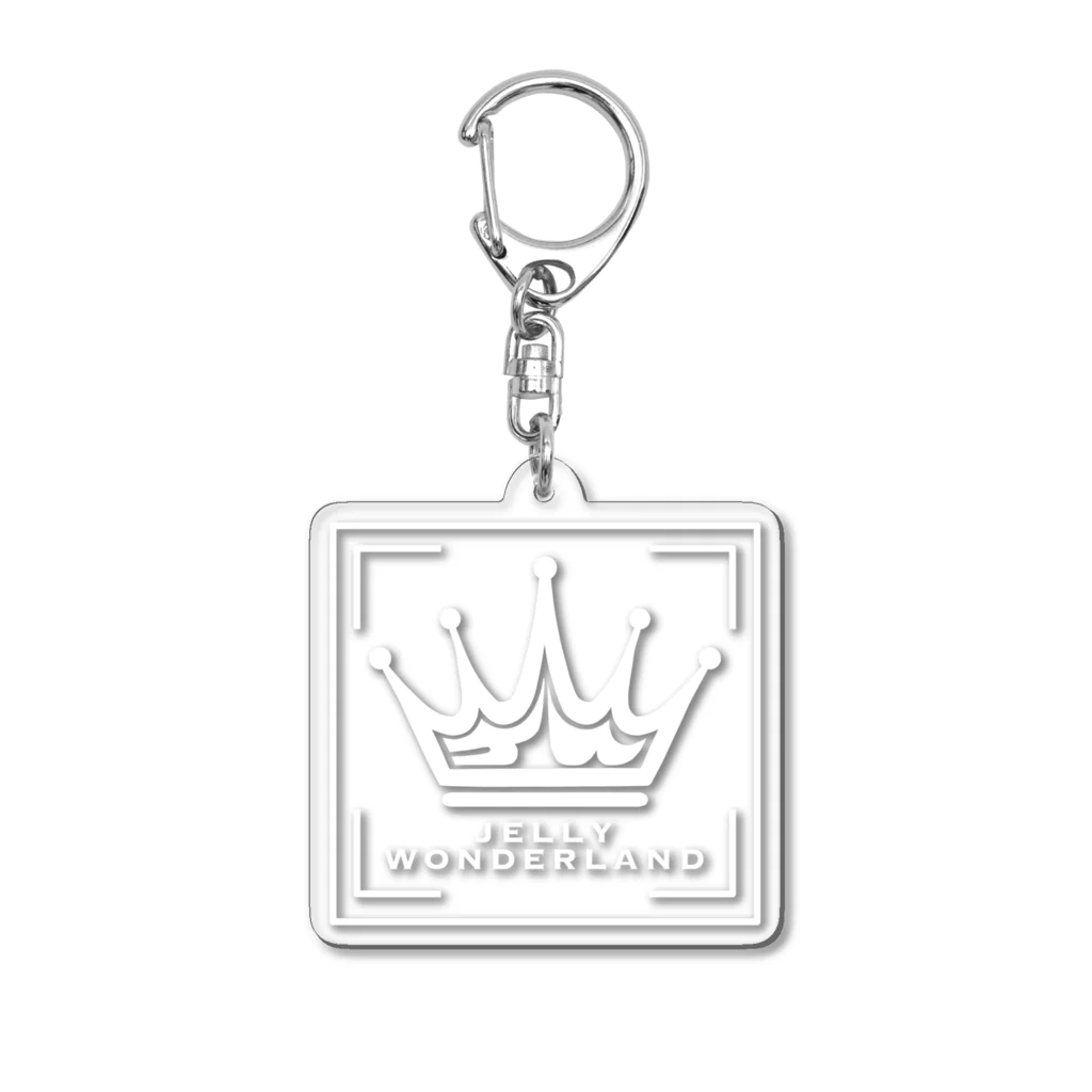 【公式】JELLY WONDERLAND【ショップ】のロゴ【ホワイト】 Acrylic Key Chain