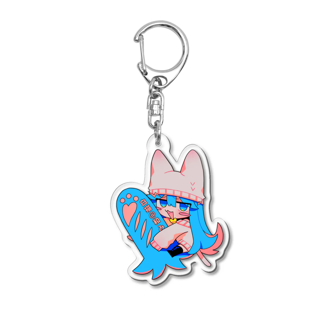 白猫@和み_極み。のしろねことたこさんキーホルダー Acrylic Key Chain