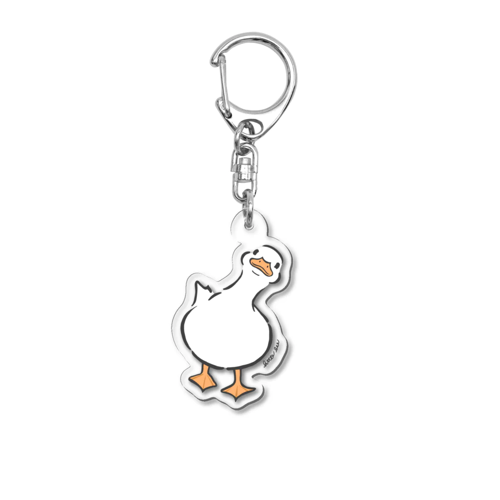 little bee リトルビーのアヒル あひる ダック duck( ﾊﾞｯｸﾌﾟﾘﾝﾄ要確認) Acrylic Key Chain