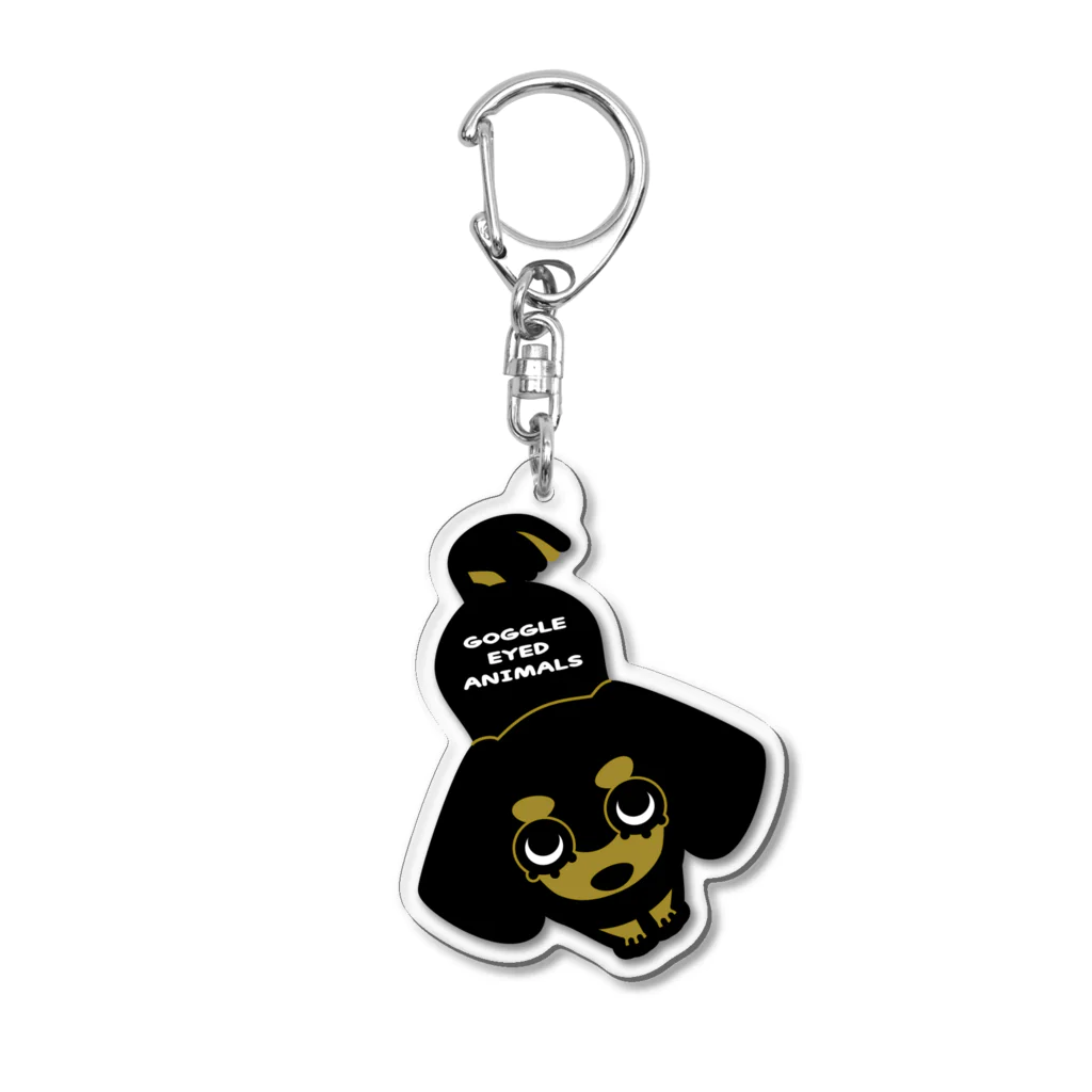 mana_shopのBLACK YELLOW_female Acrylic Key Chain