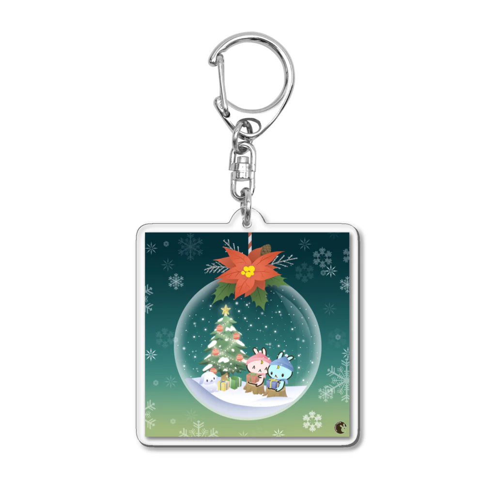 ハルナうさぎの12月のハルナうさぎ Acrylic Key Chain