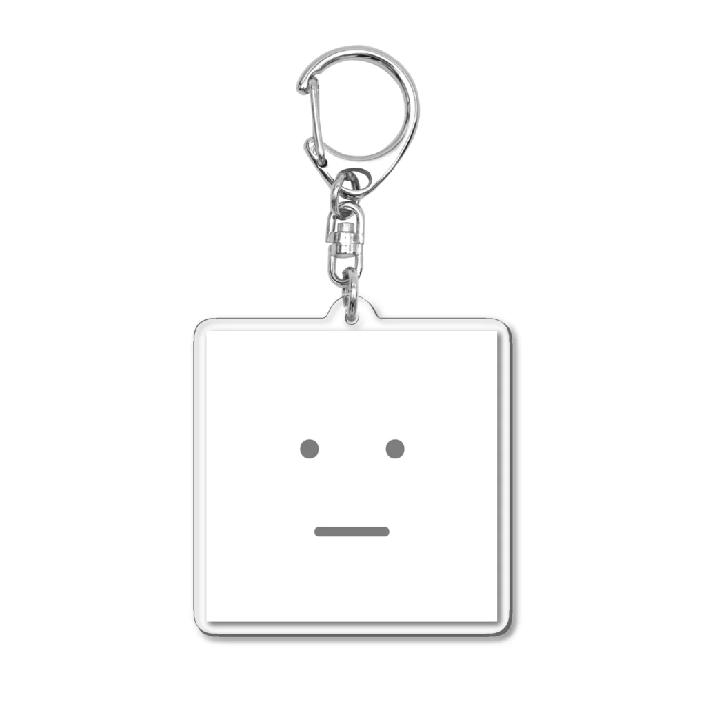 TAKARABAKOのビトのアクリルキーホルダー四角（白） Acrylic Key Chain