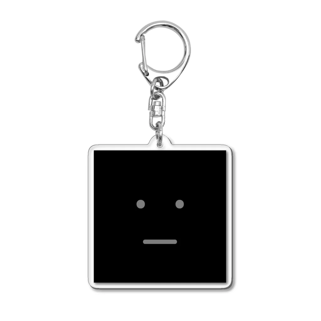 TAKARABAKOのビトのアクリルキーホルダー四角（黒） Acrylic Key Chain