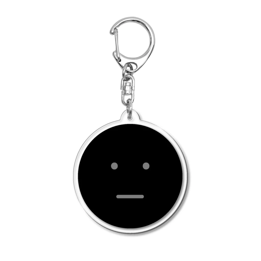 TAKARABAKOのビトのアクリルキーホルダー丸（黒） Acrylic Key Chain