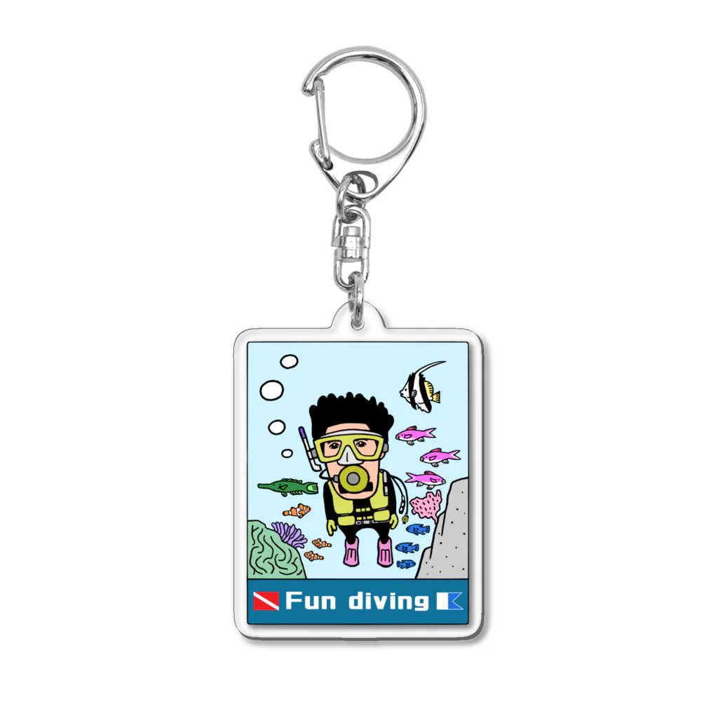 P-STYLEのファンダイビング Acrylic Key Chain