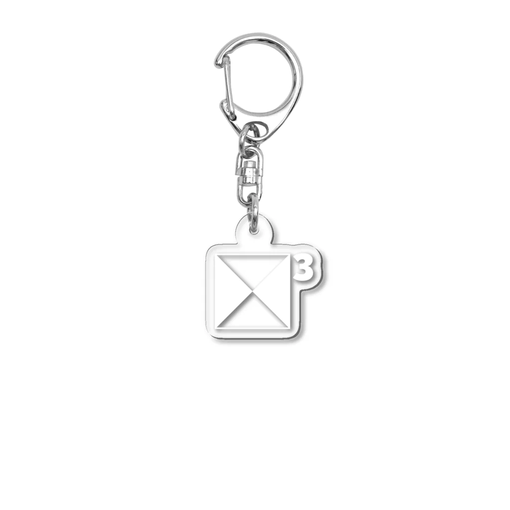 tomo_BOWLINGのPUNCH OUT　ホワイト Acrylic Key Chain