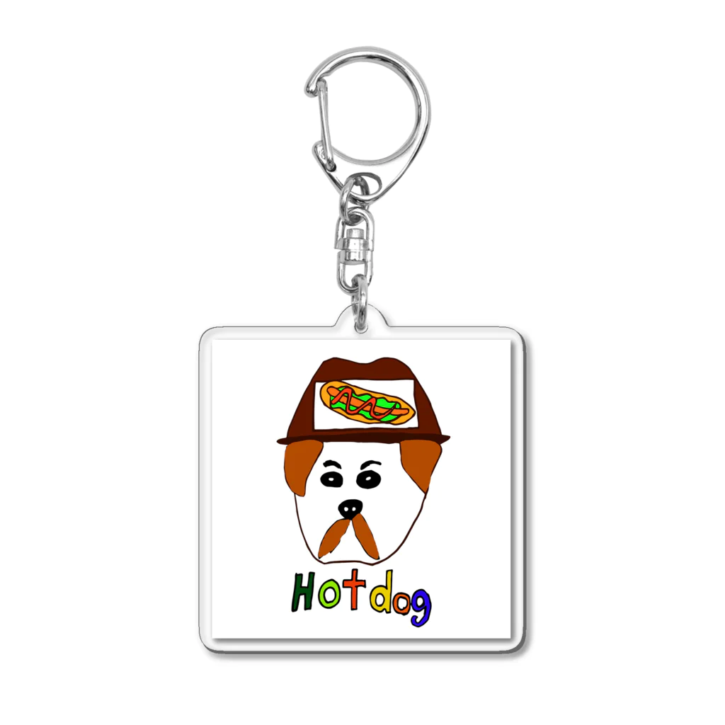 lukanose-kidsのHotdog Acrylic Key Chain