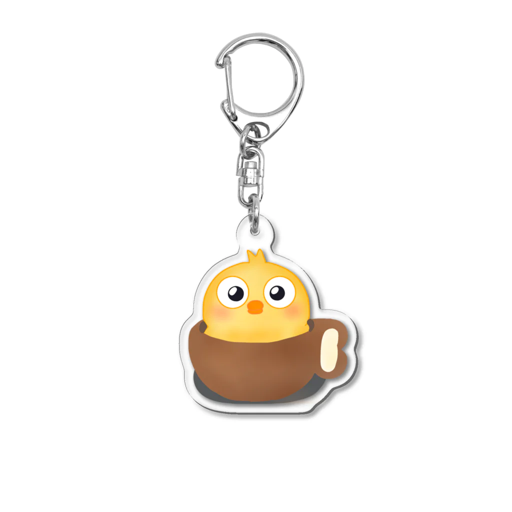 ☁️chie︎︎☁️のひよこマグカップ🐥☕️ アクリルキーホルダー