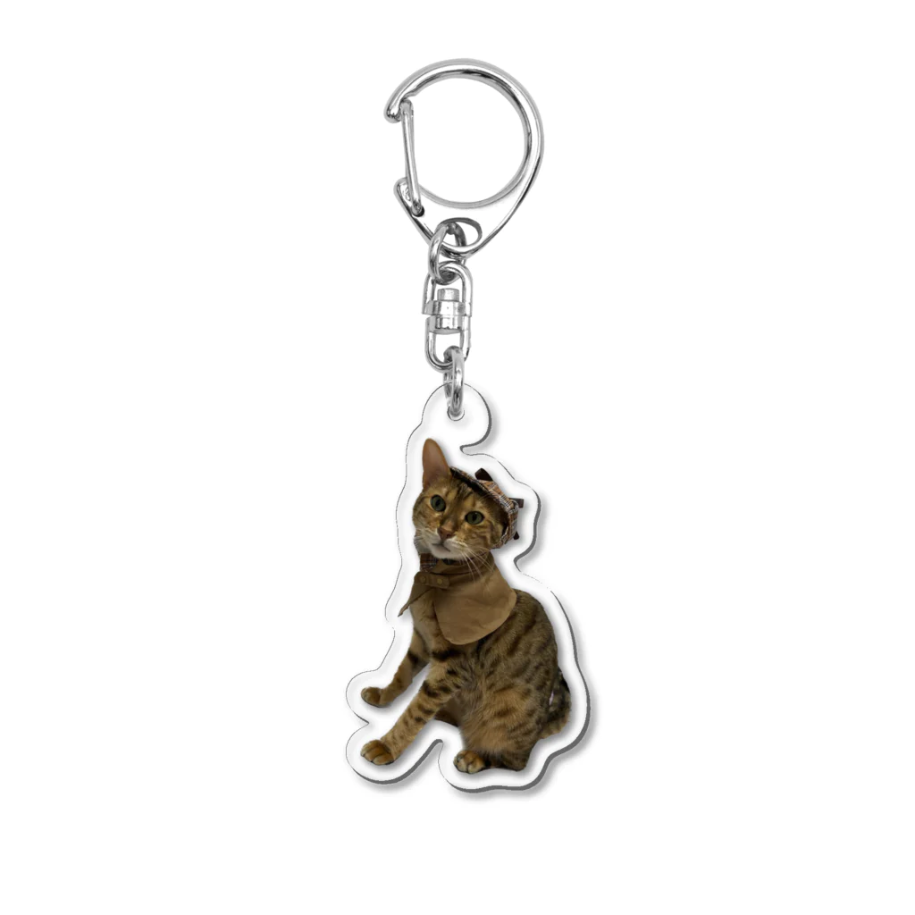 すず&ハクうちの猫グッズのすず Acrylic Key Chain