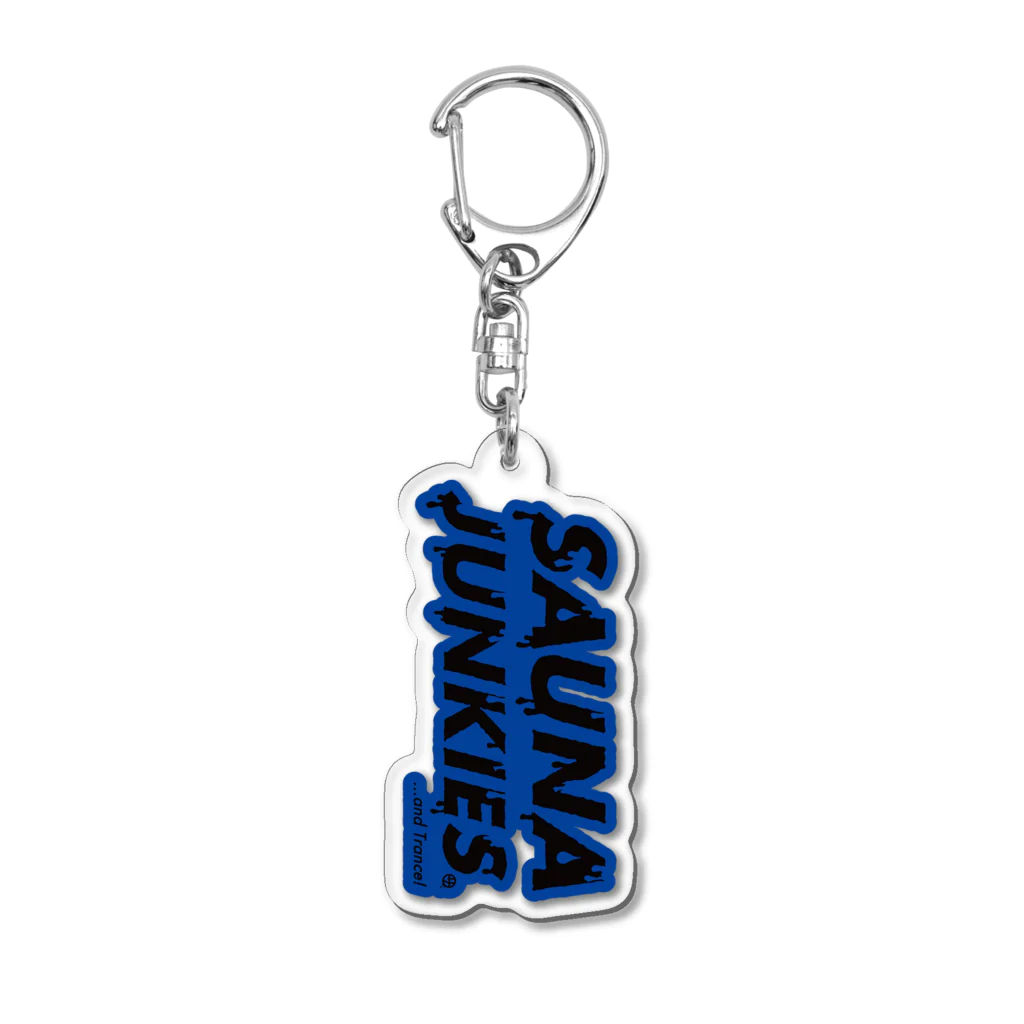 SAUNA JUNKIES | サウナジャンキーズのメルティーロゴ アクリルキーホルダー（青） Acrylic Key Chain