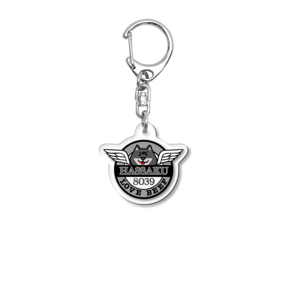 momokarubiの柴犬はっさく　LOVE BEEF Acrylic Key Chain