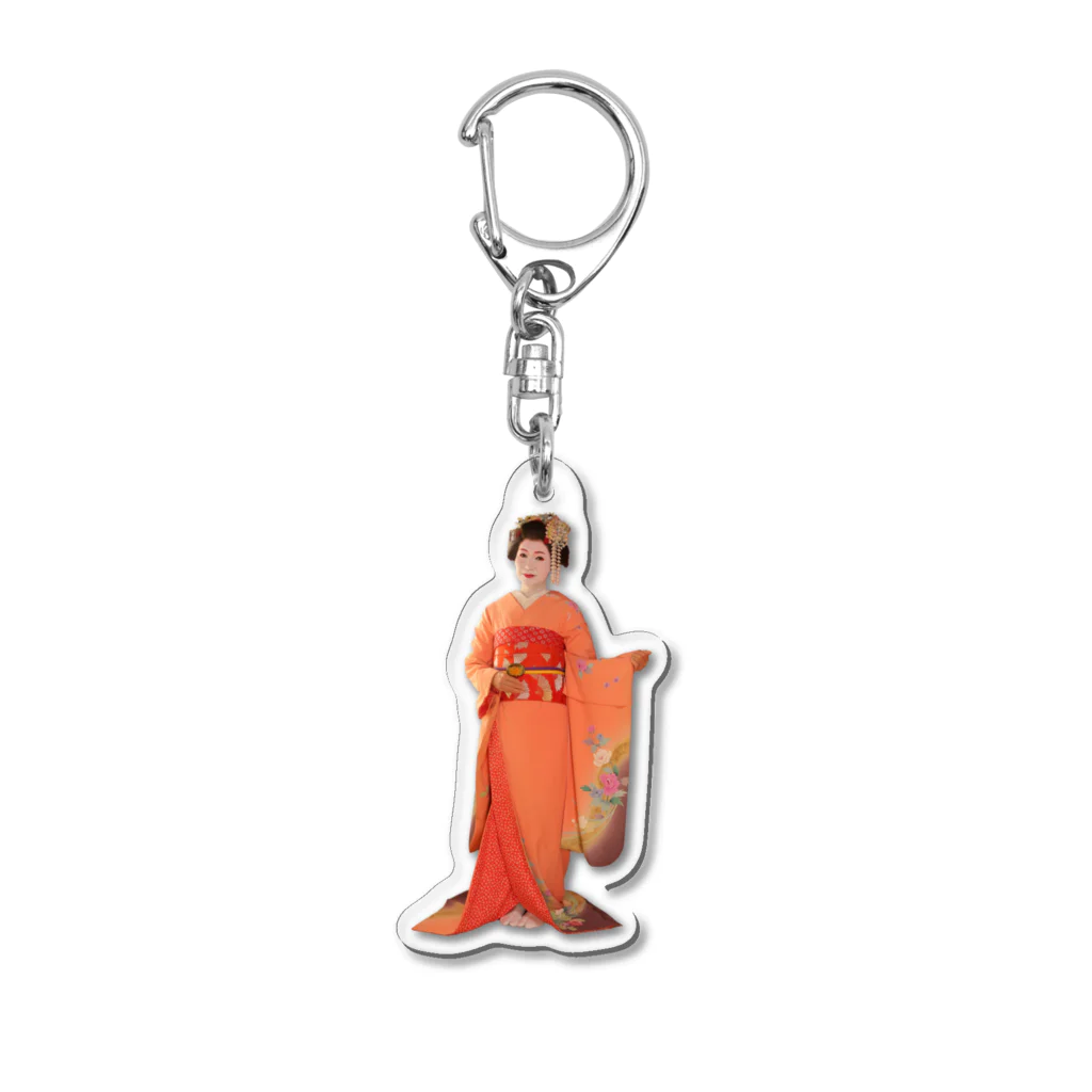 舞妓グッズ専門店『オツボネーズ』のはるなねえさん Acrylic Key Chain