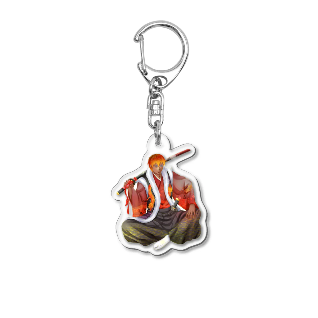 どらちゃんshopの漆黒龍1(裏ｺｰﾃｨﾝｸﾞ無) Acrylic Key Chain