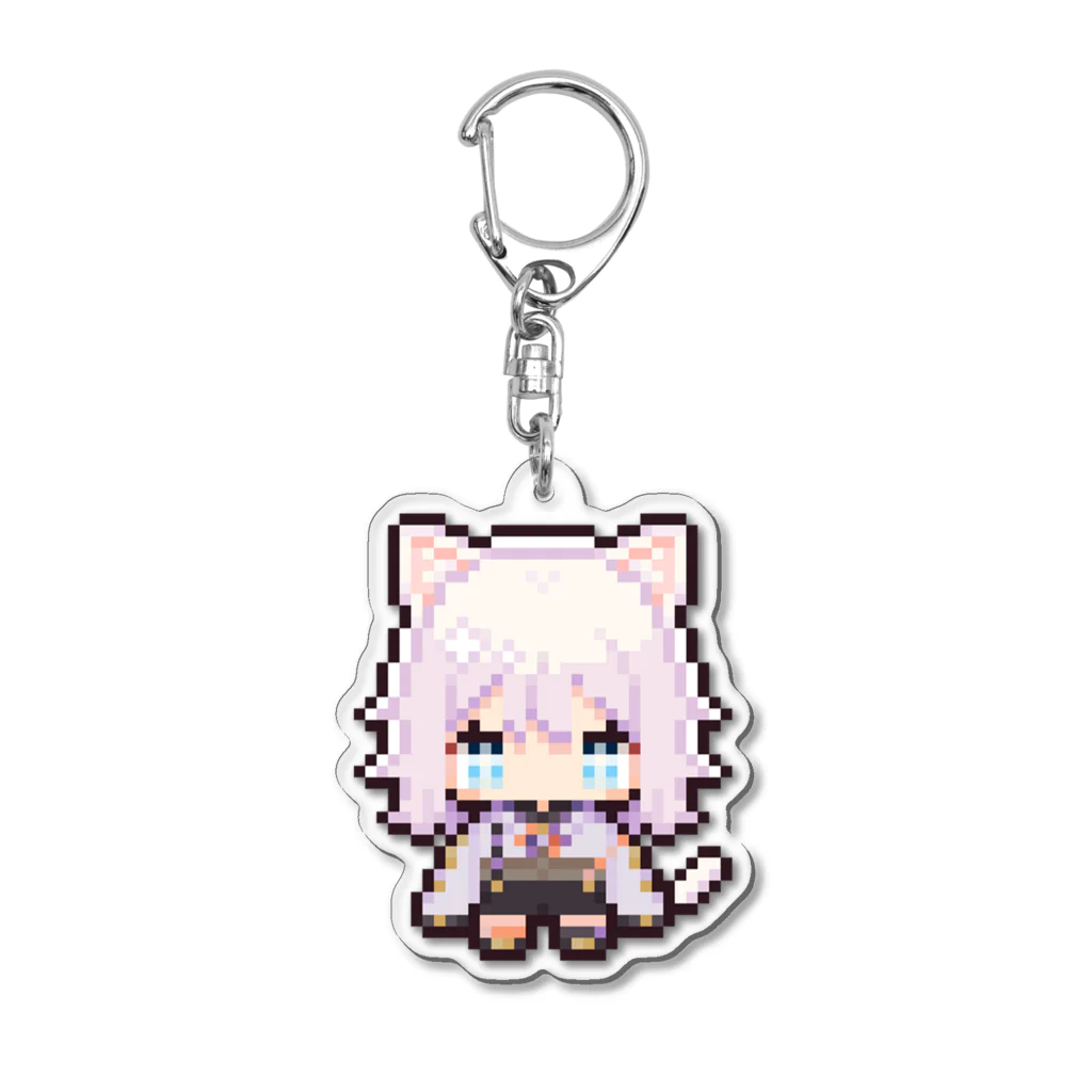 nekozoe_chanの猫添しらたま【ドット絵①】 Acrylic Key Chain