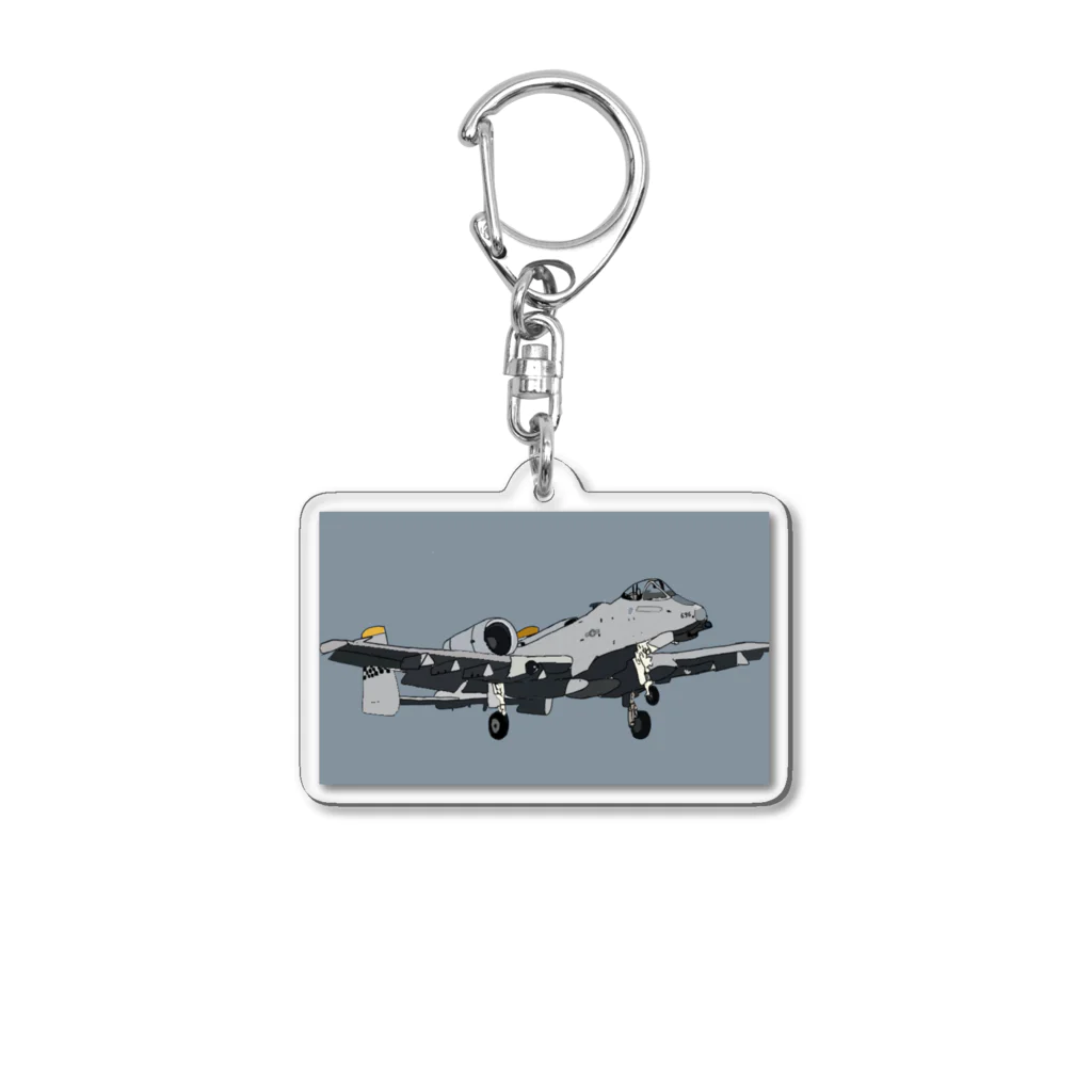 mn1128のA-10攻撃機　アクリルキーホルダー Acrylic Key Chain