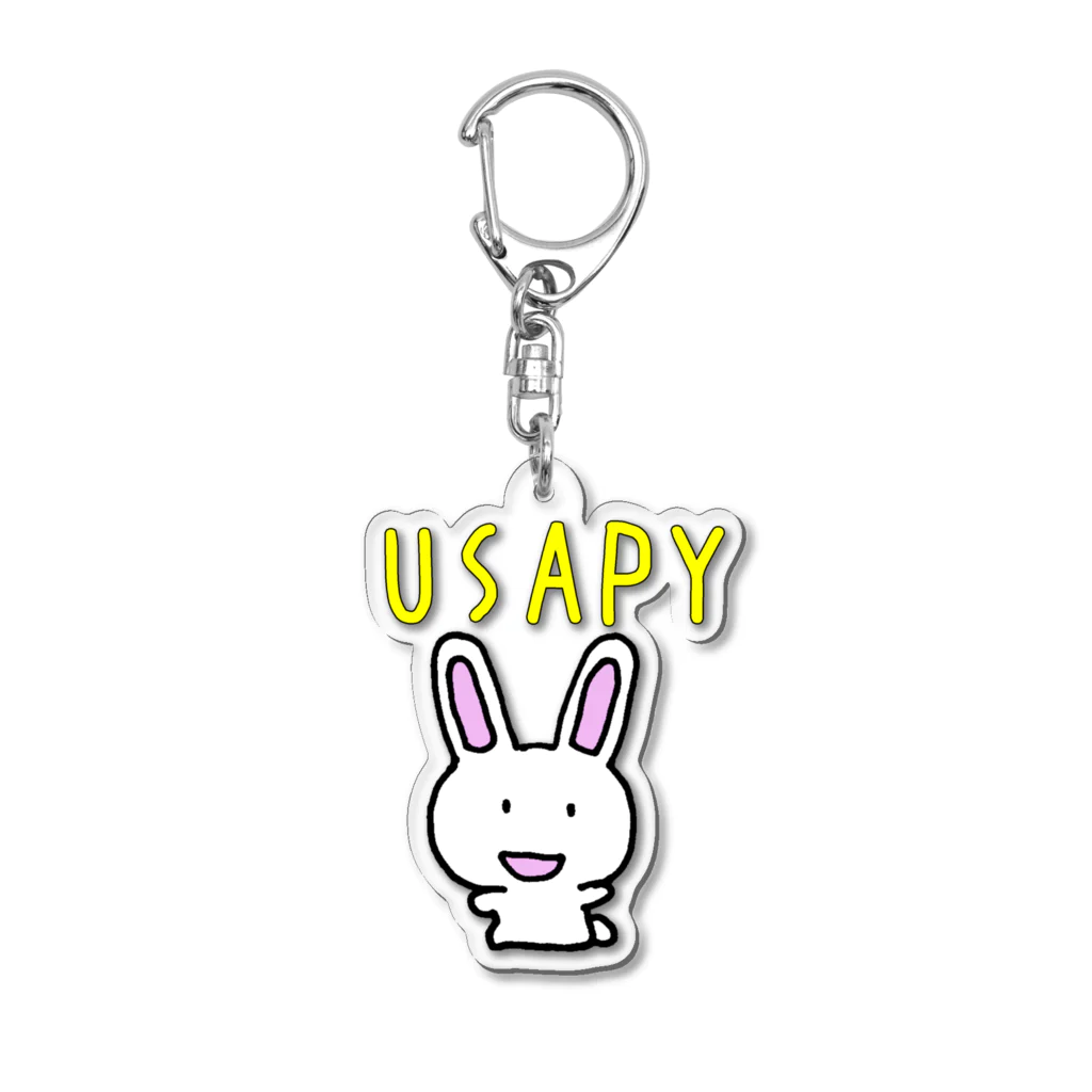 ema ショップのうさぎの　うさぴぃ Acrylic Key Chain