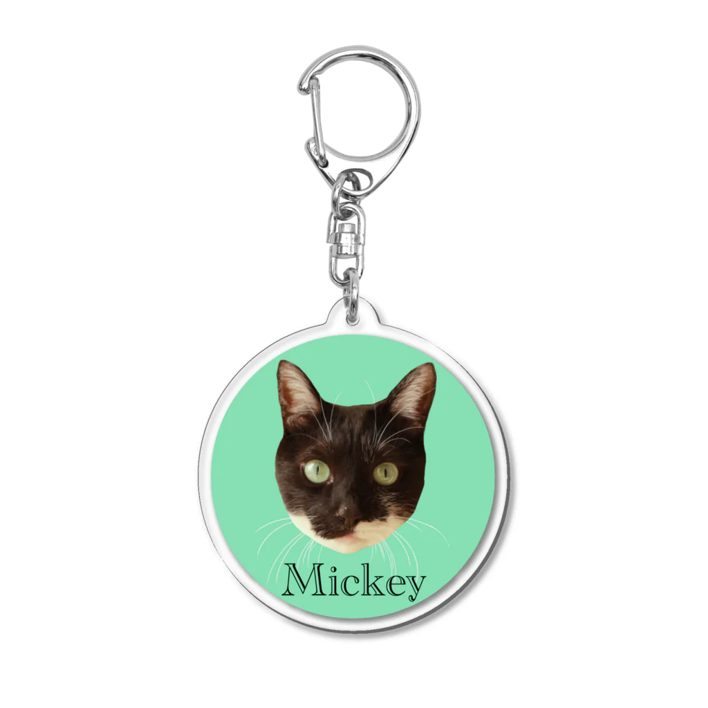 ☆家猫カンパニー社員グッズ☆のプリティーミッキーお顔ver Acrylic Key Chain