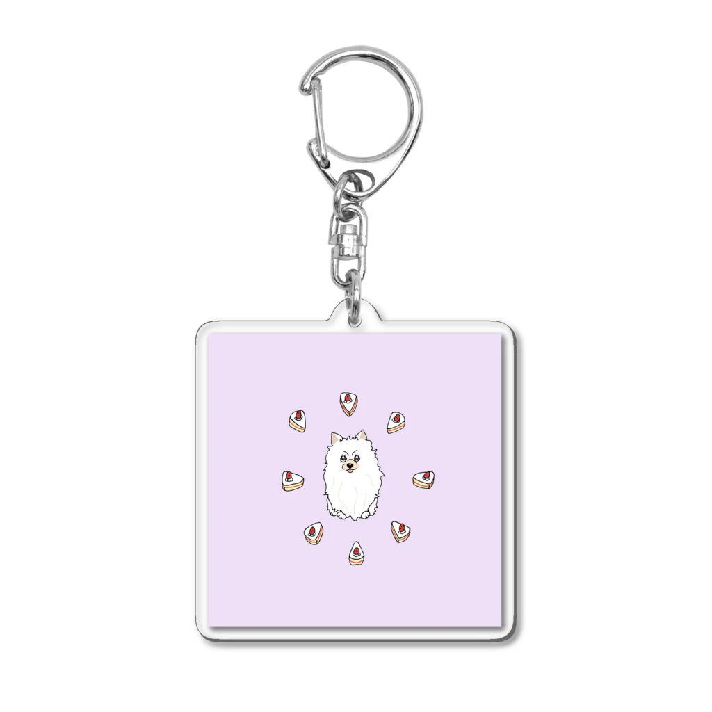 Hinanochin.shopの a pomeranian / shortcake Acrylic Key Chain