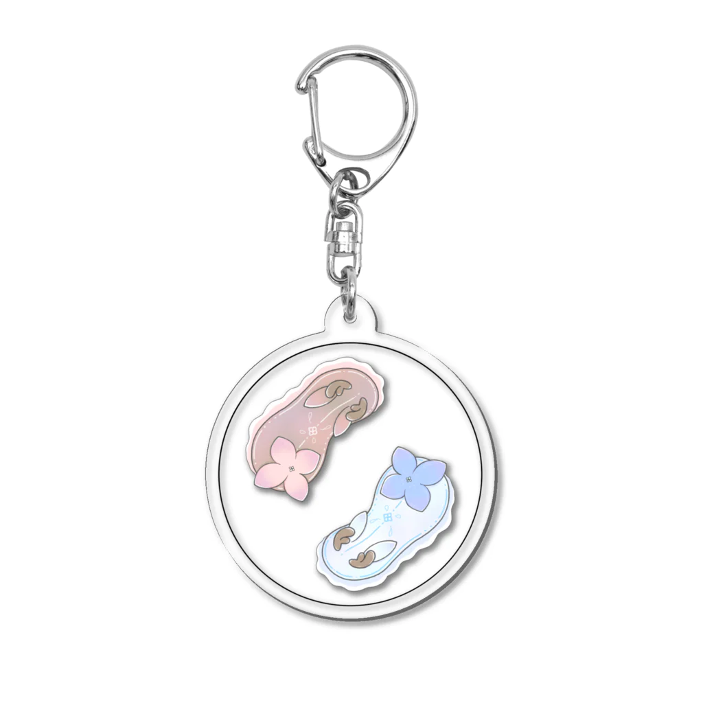 Jackalope Houseのツノアリウサギアジサイモドキウミウシ 2匹ver. Acrylic Key Chain