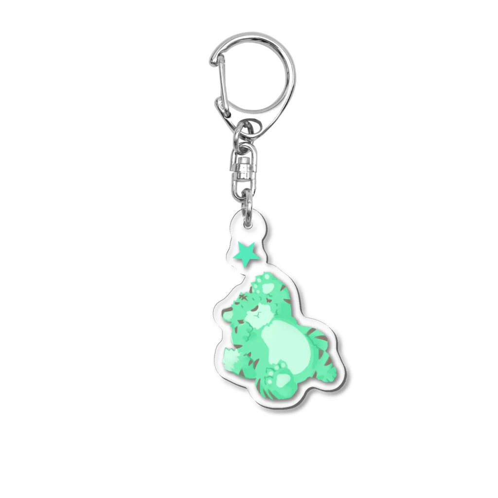 greenshibadog factoryのチョコミンタイガー！ Acrylic Key Chain