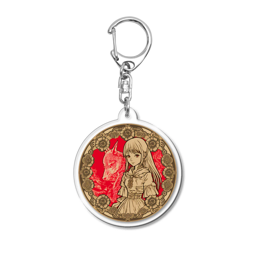 かがみの向こうの赤ずきんのかがみの向こうの赤ずきん Acrylic Key Chain