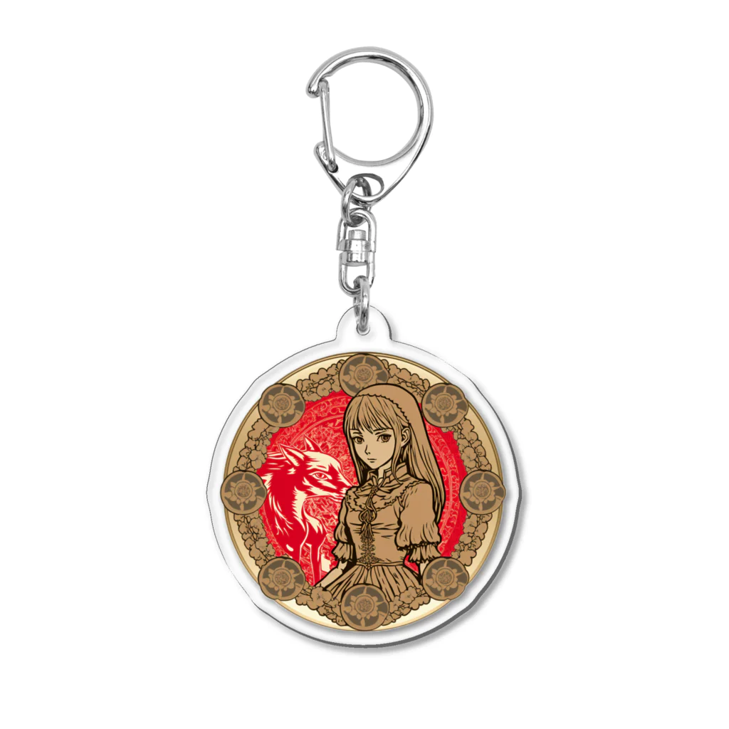 かがみの向こうの赤ずきんのかがみの向こうの赤ずきん Acrylic Key Chain