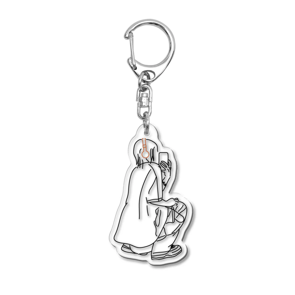 Line_rayのバック女子 Acrylic Key Chain