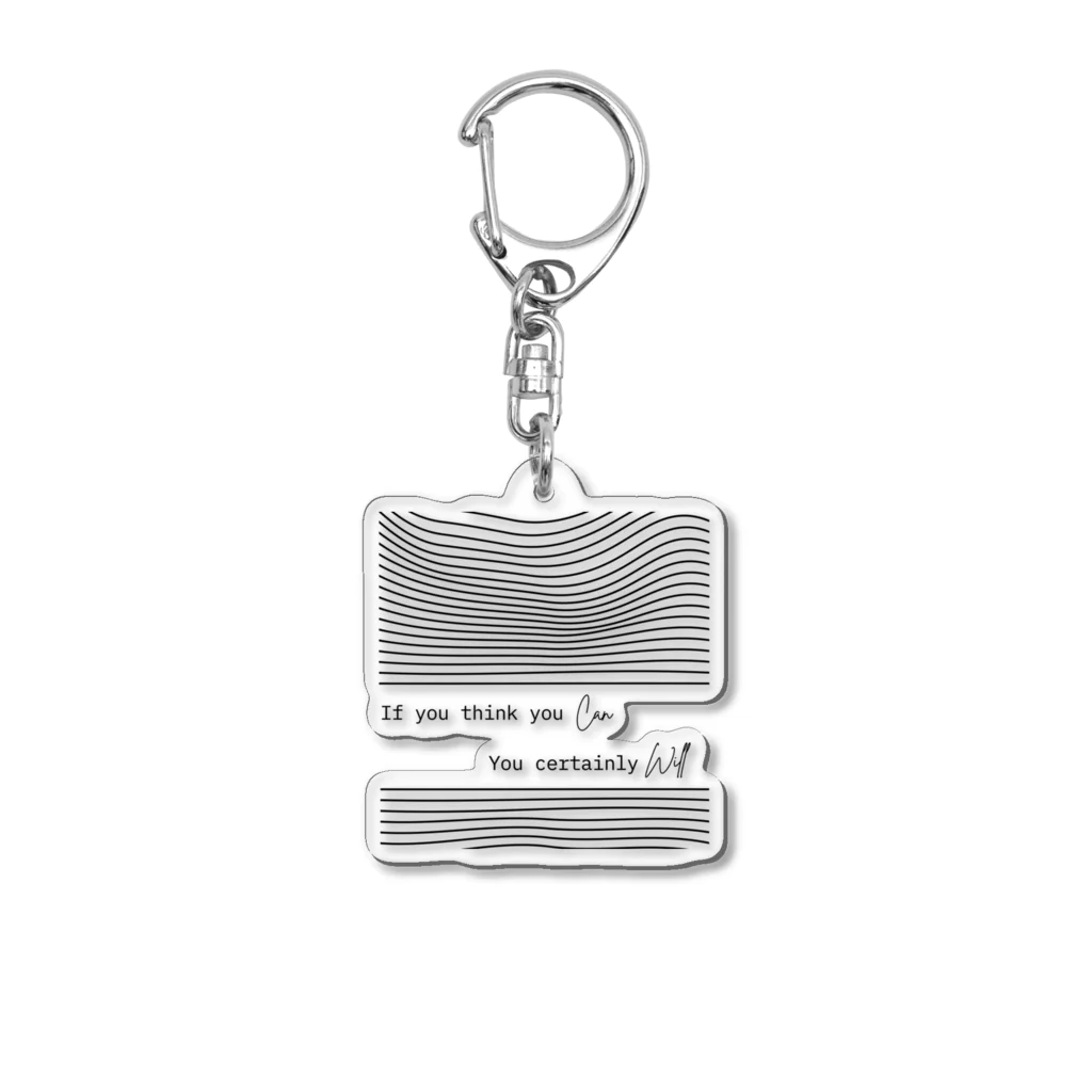 The Alburos & Co.のIf you think you Can you certainly Will Acrylic Key Chain