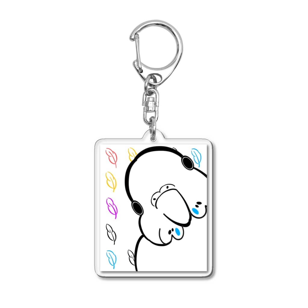 いっぷく処 てんてんのとりばーど(羽カラフル) Acrylic Key Chain