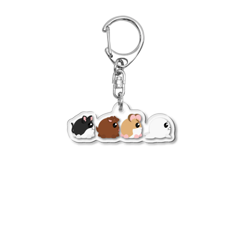 コロコロ ストアのコロコロ動物歩く Acrylic Key Chain