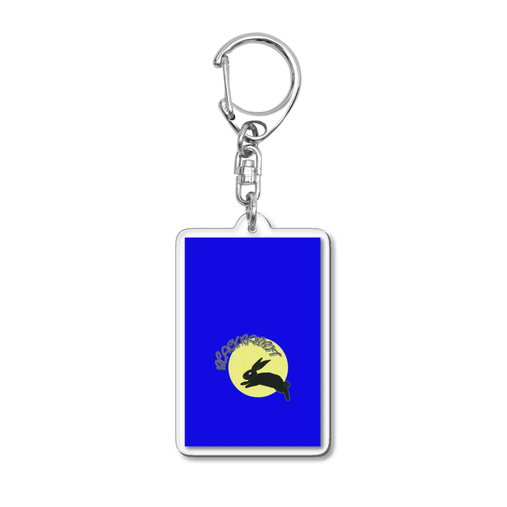 MZグラフィックスのうさぎ年　2023　ブラック・ラビット　縦長 Acrylic Key Chain