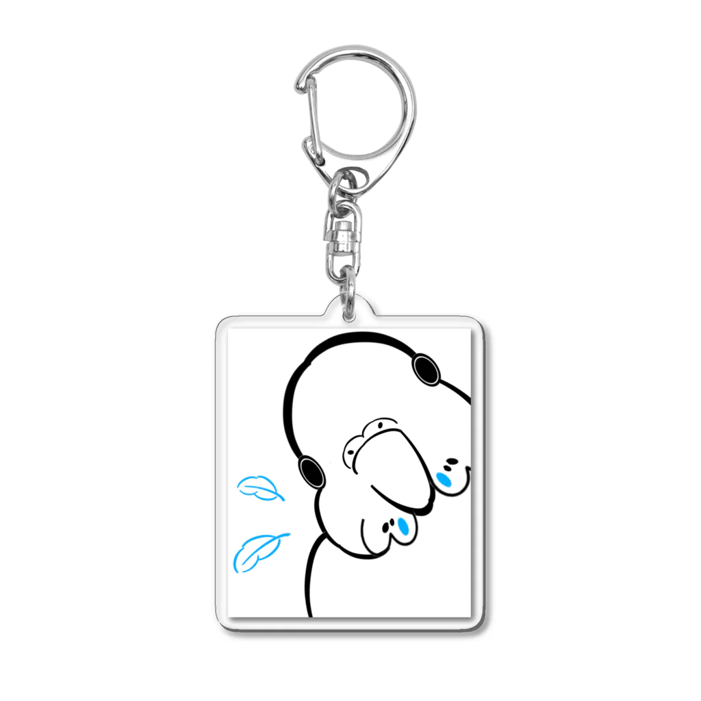 いっぷく処 てんてんのとりばーど(青の羽) Acrylic Key Chain